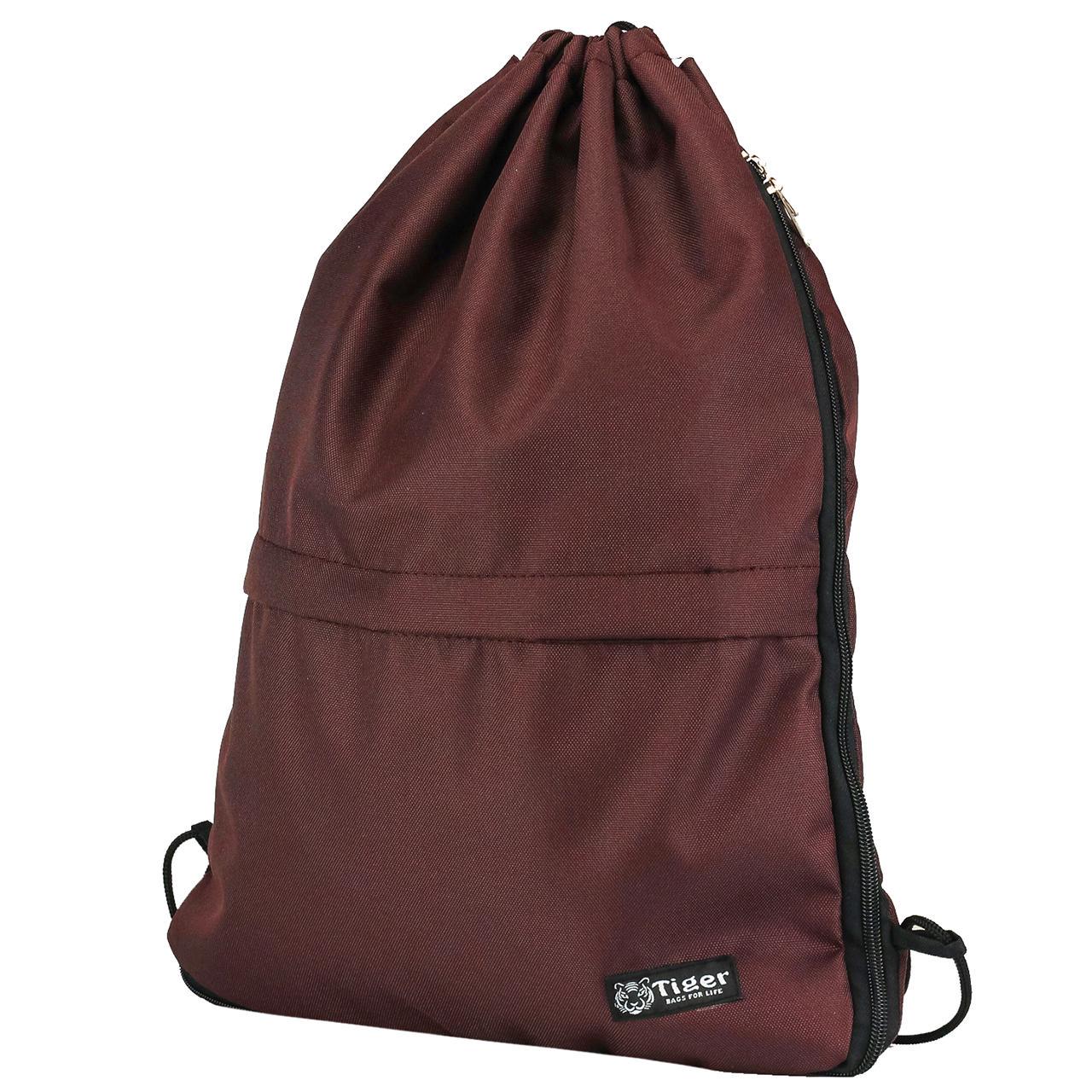 Рюкзак-мешок Tiger для обуви с расширителем и карманом Бордовый (R650200)