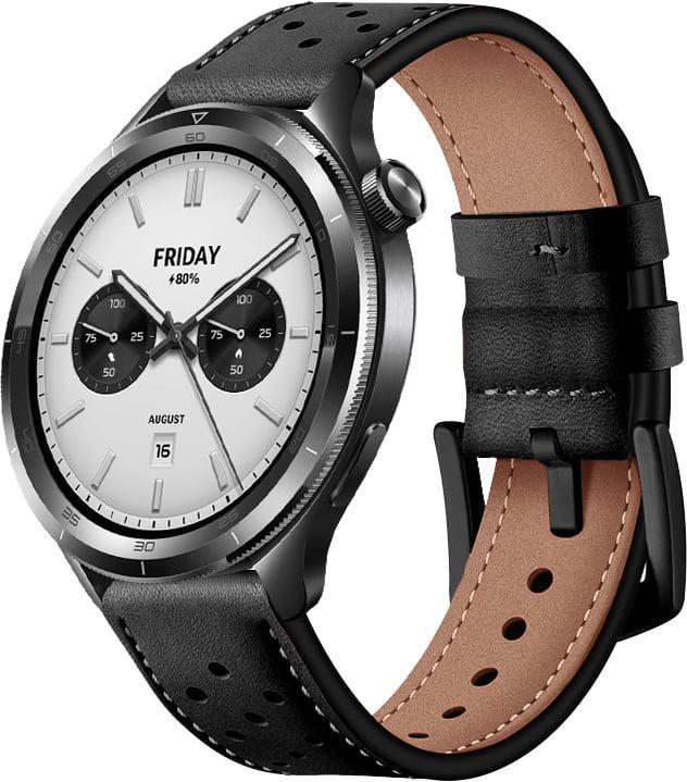 Ремешок кожаный Classico для Xiaomi Watch S4 47 мм Black (40575-2B)