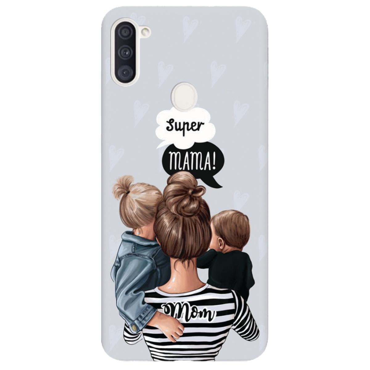 Силиконовый чехол Zorrov для Samsung Galaxy A11 - Super Mama (14140040264118246)