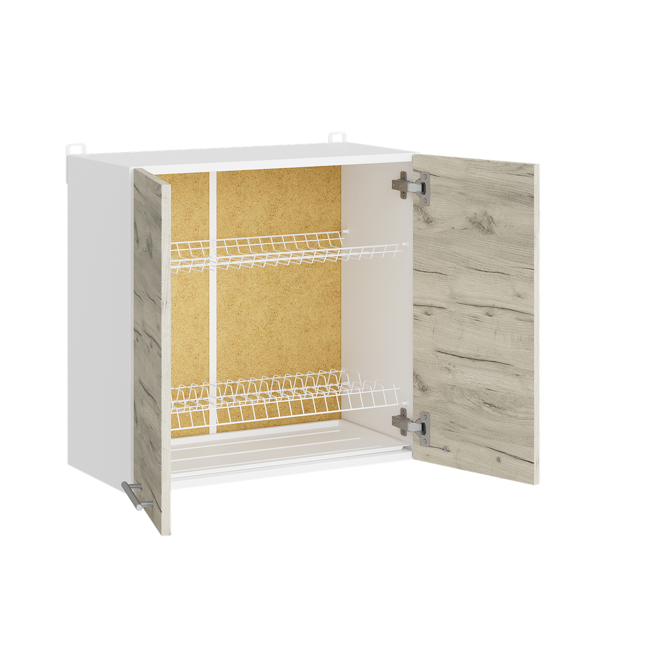 Кухонный модуль Эверест Эко Нова 60 Верх Сушилка 600х575х296 мм Белый/Крафт Белый (ЕКО-405)