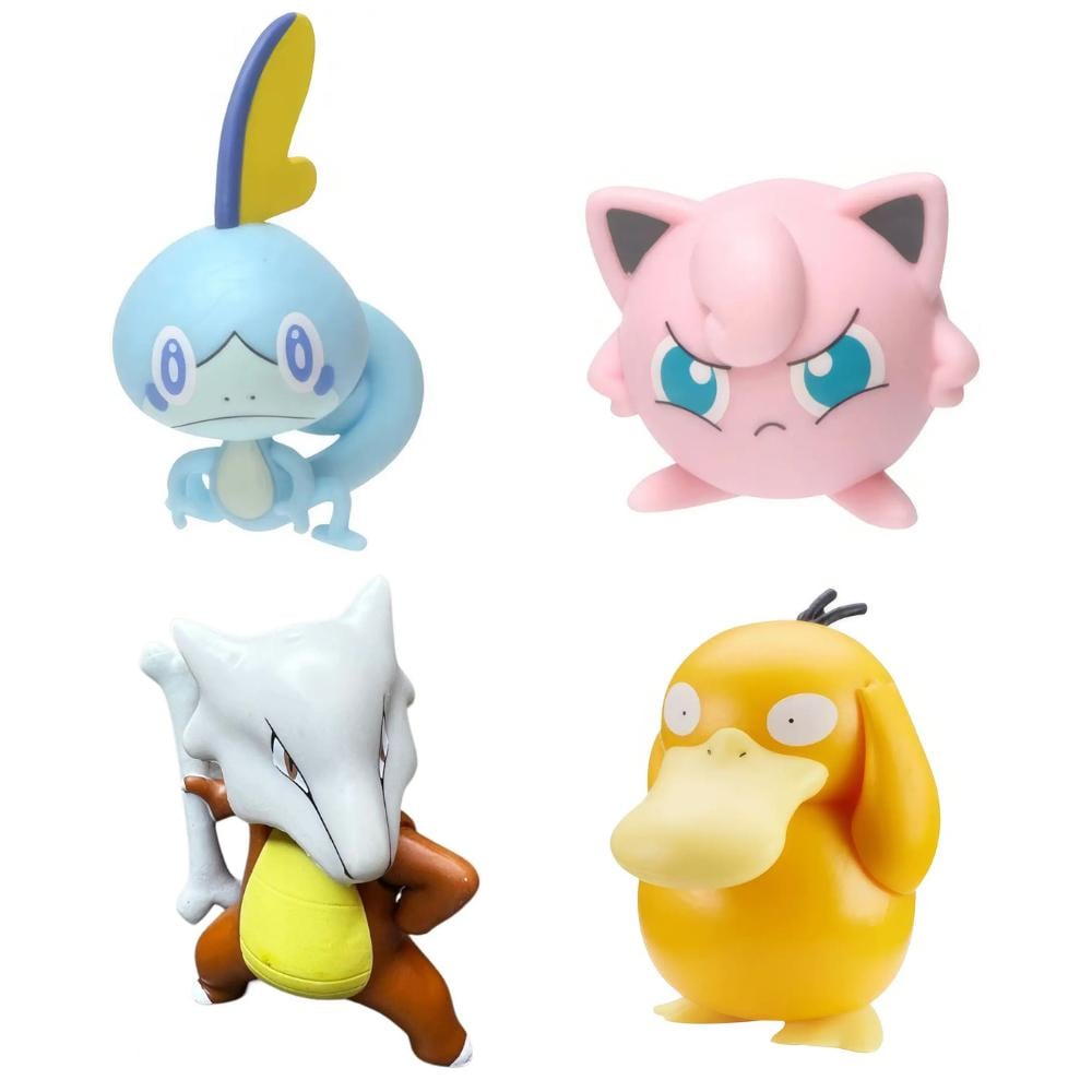 Набор фигурок Покемон 4в1 Соббл/Джиглипуф/Псайдак/Маровак 4-9 см