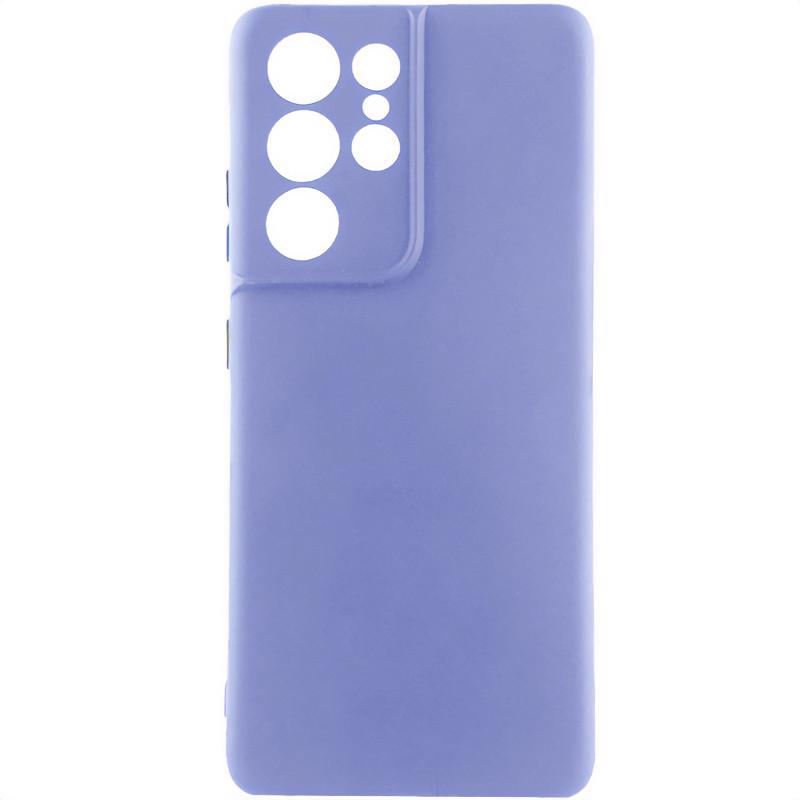 Протиударний чохол Silicone Cover Lakshmi Full Camera (AA) для Samsung Galaxy S22 Ultra бузковий