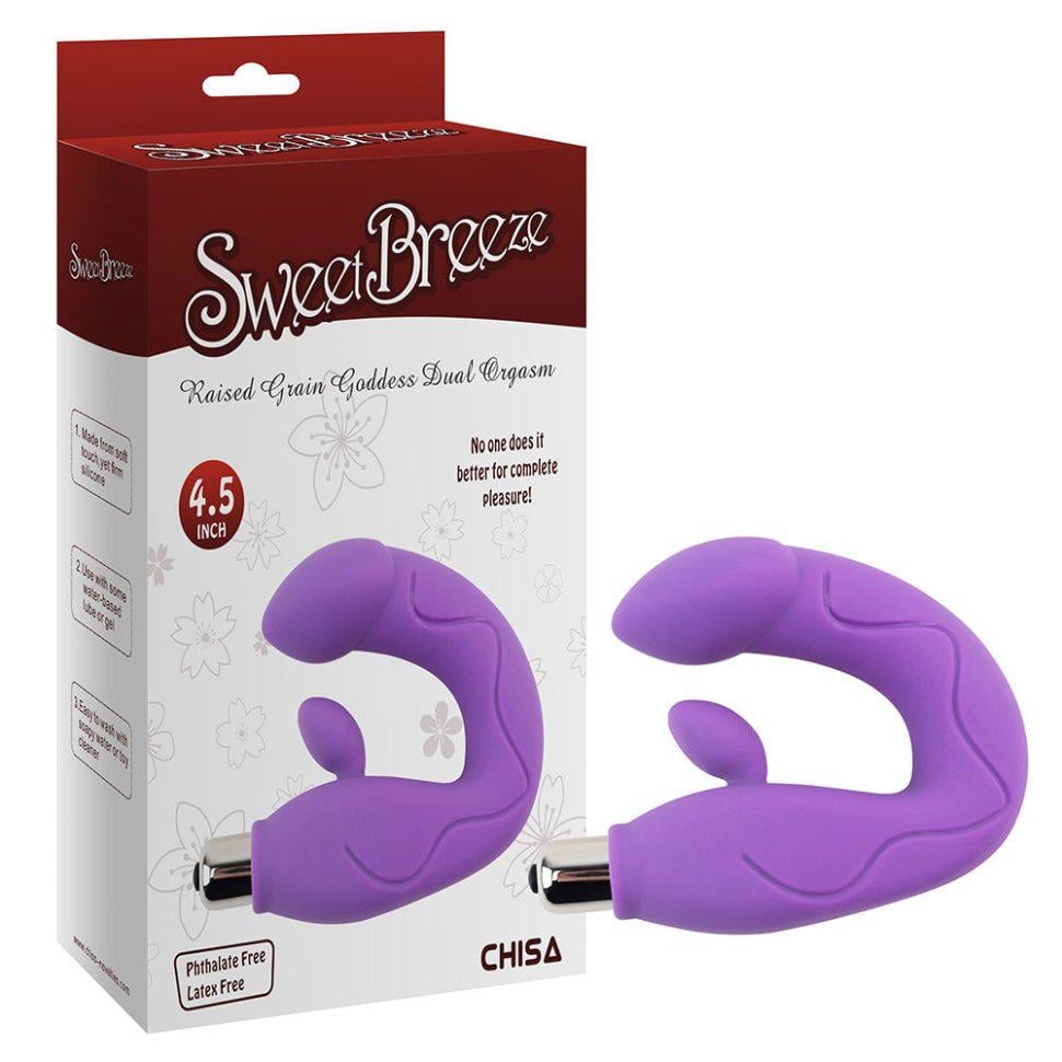 Вибратор двойной стимуляции Chisa Sweet Breeze для точки G и клитора Фиолетовый (38026086)