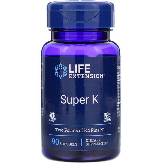 Витамин K Life Extension Super K 90 Softgels (LEX23343)