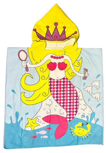 Полотенце детское с капюшоном Русалка из микрофибри (661) Полотенце детское с капюшоном Русалка из микрофибри (661)