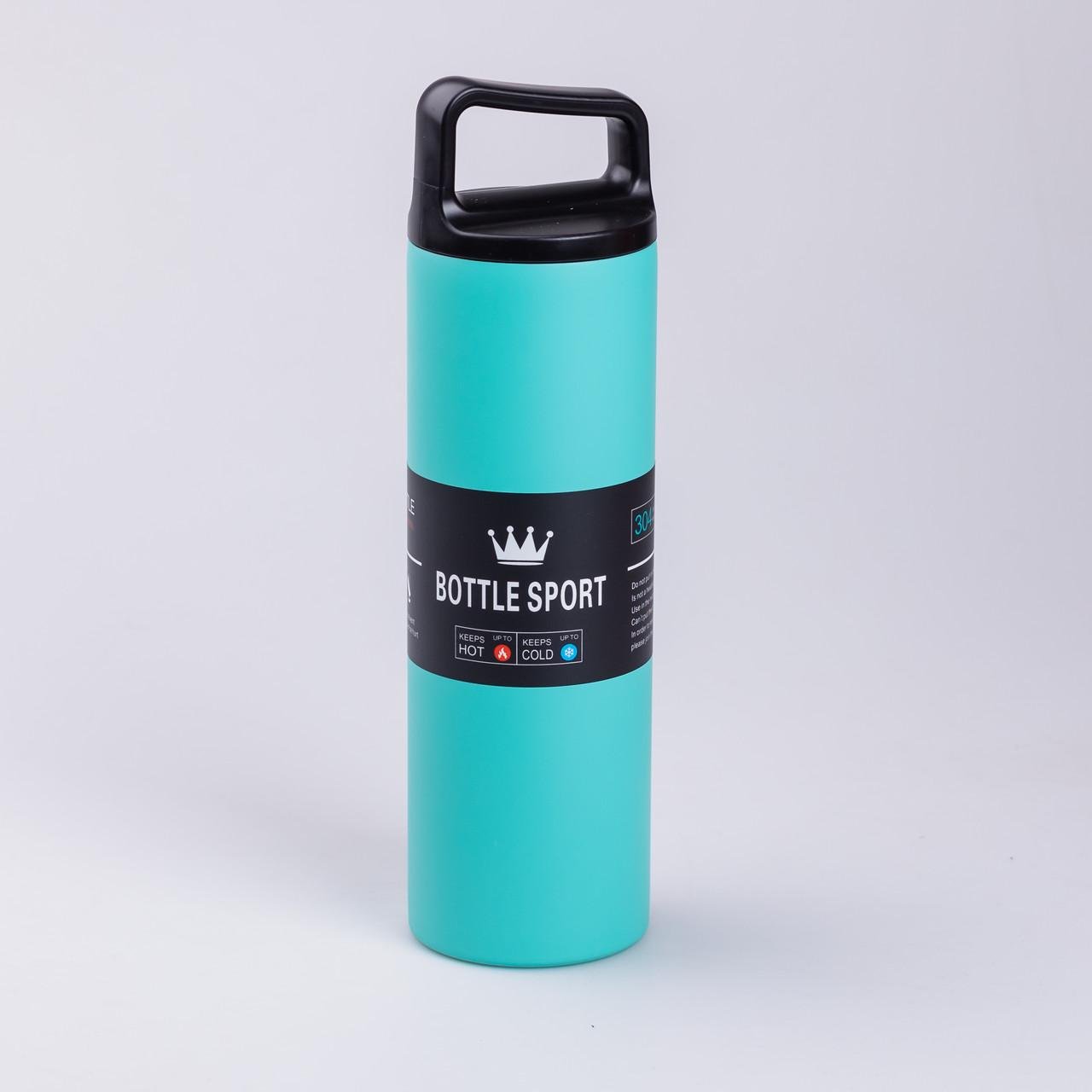 Термос металевий Bottle Sport з ручкою з нержавіючої сталі 0,5 л М'ятний (3367) - фото 2 Термос металевий Bottle Sport з ручкою з нержавіючої сталі 0,5 л М'ятний (3367) - фото 2