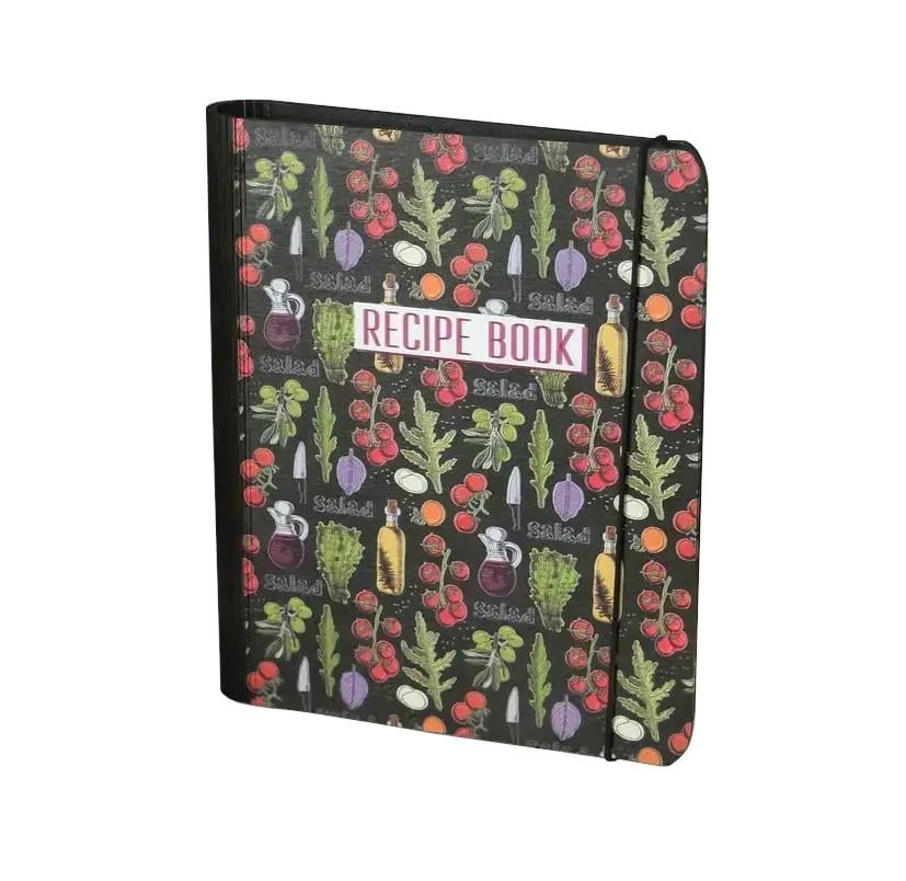 Книга "Recipe book" для кулинарных рецептов с овощным принтом А4 31х23 см (NB-111)