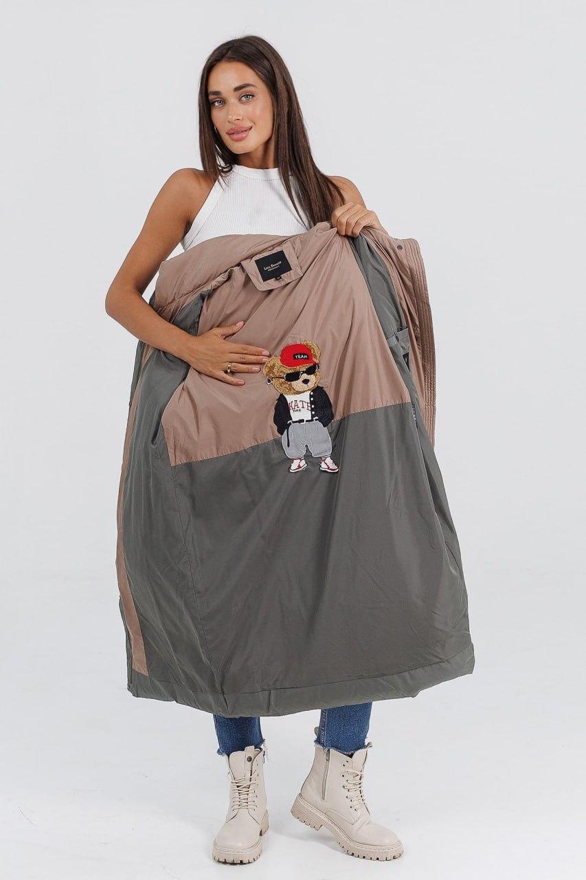 Куртка-пуховик жіноча з ведмедиком р. 52 Темно-сірий (LD-716c/52) - фото 2 Куртка-пуховик жіноча з ведмедиком р. 52 Темно-сірий (LD-716c/52) - фото 2