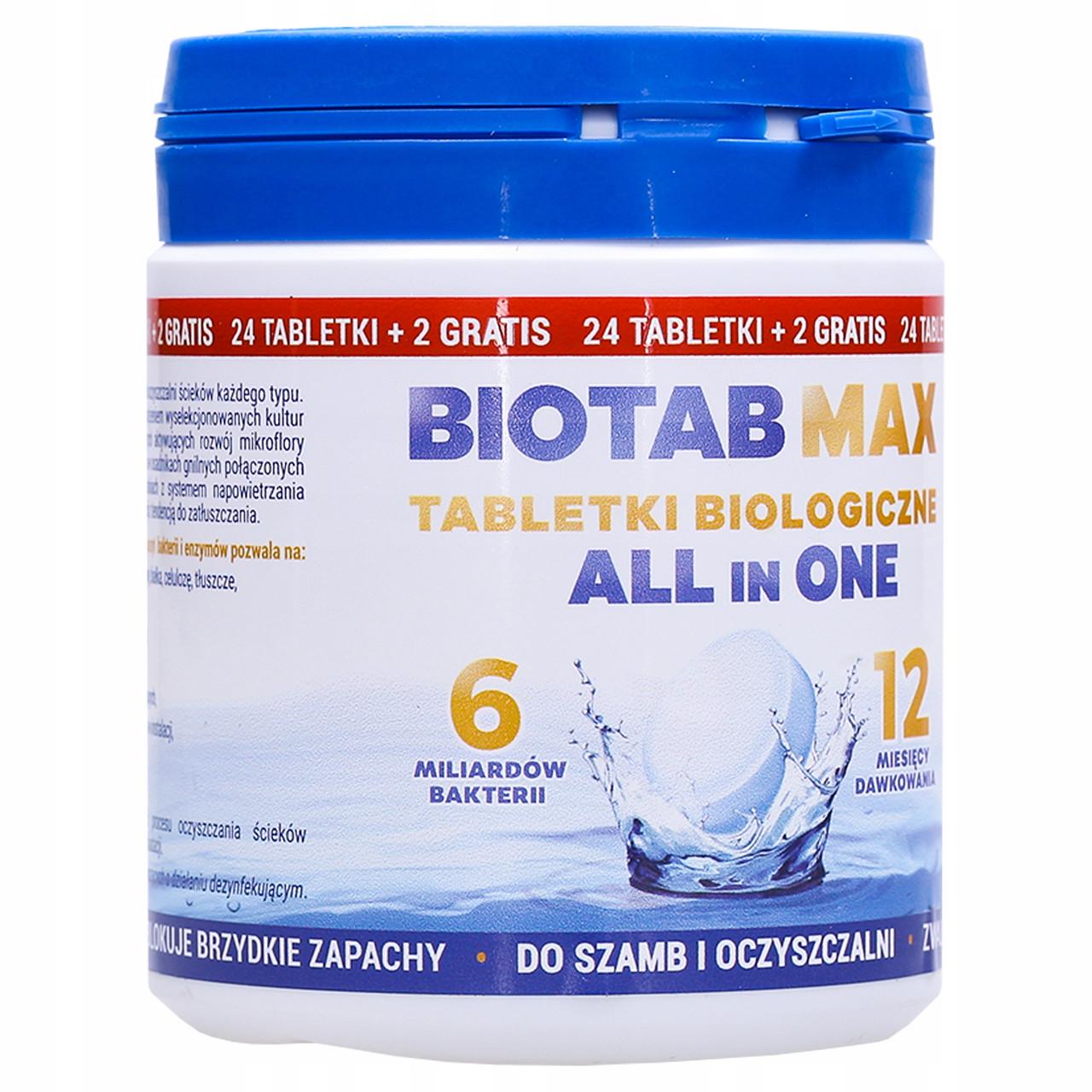 Препарат для септика в таблетках Biotab Max 0,13 кг бактерии в год/жир All In One 24/2 табл. (2377143214) - фото 3