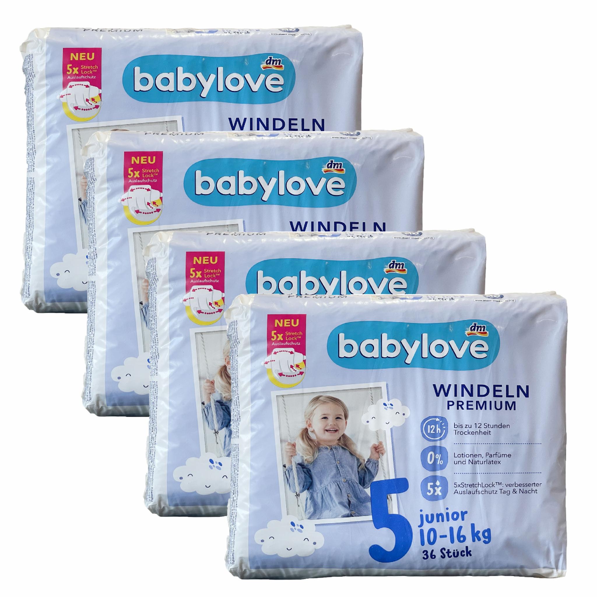 Підгузки Babylove Premium 5 Junior 10-16 кг 144 шт. (66c6095dc6bbee277613a378)
