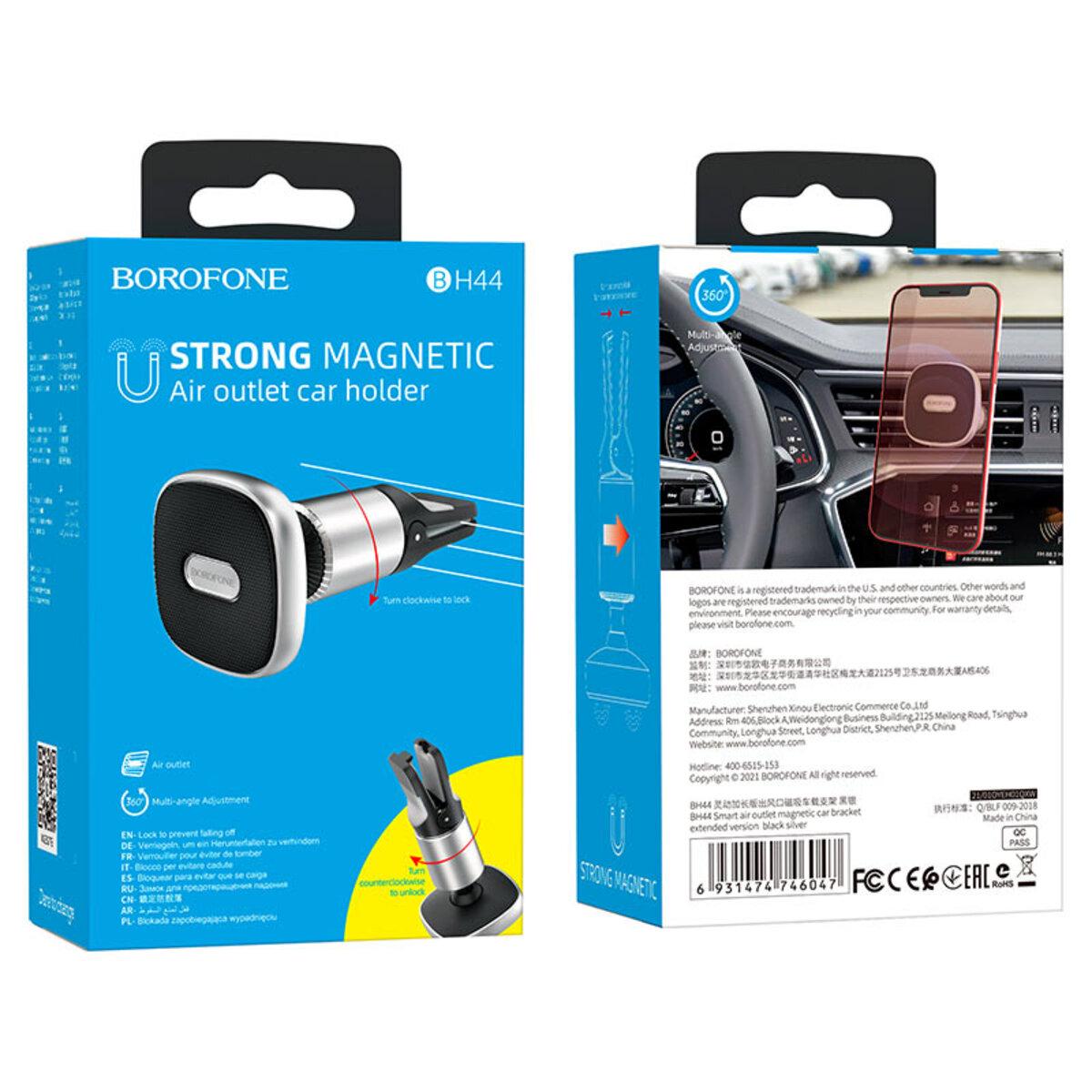 Тримач для мобільного Borofone BH44 Smart air outlet magnetic car bracket extended version - фото 2