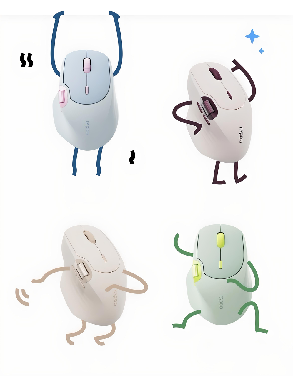 Мышь RAPOO MT560 с комбинированным подключением/боковым колесиком 4000 DPI Cerulean (2584010646) - фото 7 Мышь RAPOO MT560 с комбинированным подключением/боковым колесиком 4000 DPI Cerulean (2584010646) - фото 7