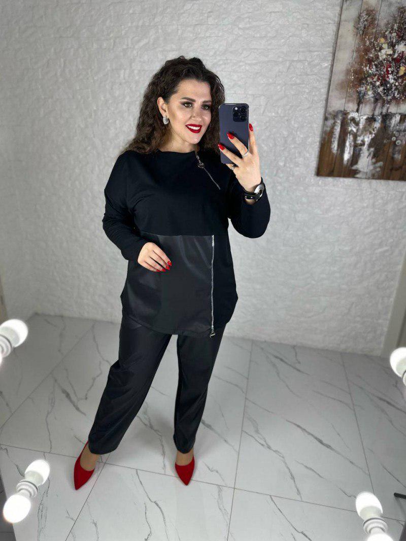 Костюм жіночий Skylar р. 50-52 Чорний (7958-фг) - фото 9 Костюм жіночий Skylar р. 50-52 Чорний (7958-фг) - фото 9