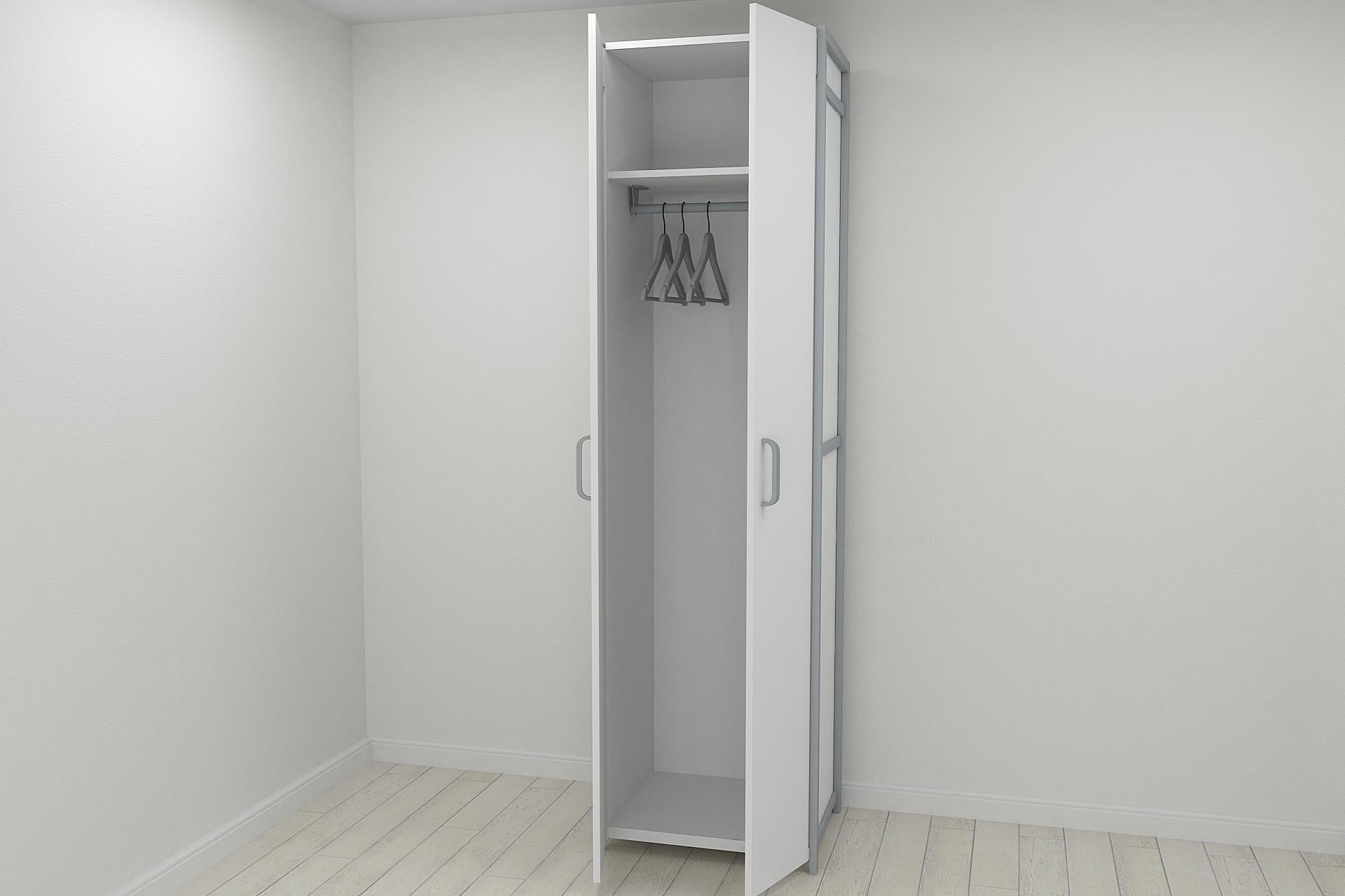 Шкаф-гардероб Ferrum-decor Коннект Уни секция 6 металл/ДСП 16 мм 220x60x50 см Серый/Белый (FRD-104575) Шкаф-гардероб Ferrum-decor Коннект Уни секция 6 металл/ДСП 16 мм 220x60x50 см Серый/Белый (FRD-104575)