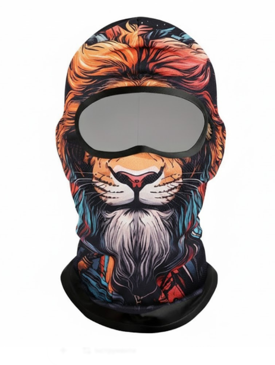 Балаклава зимняя с 3D-принтом Лев и встроенной линзой (2871646074)