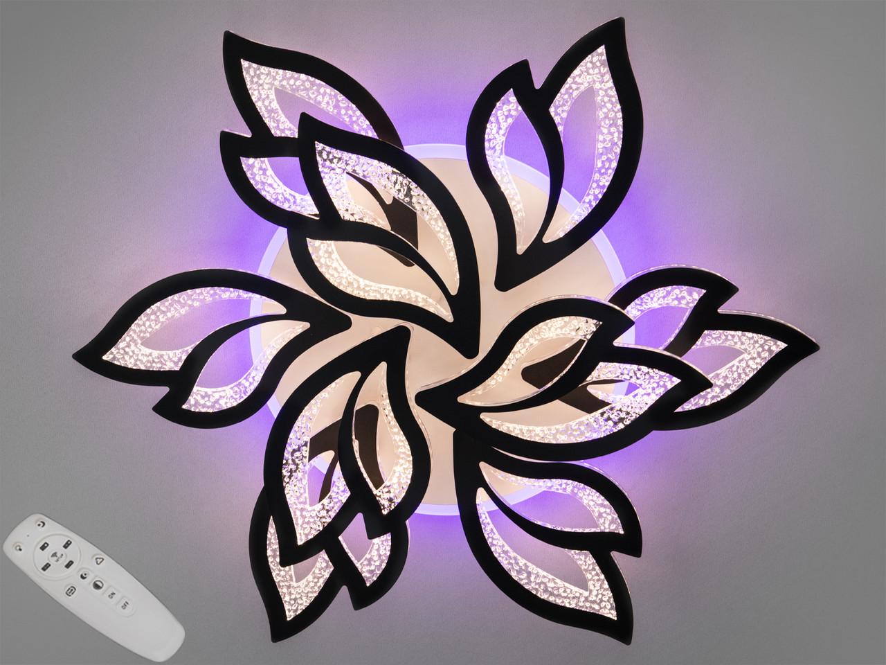 Люстра потолочная с диммером LED 2455/6+3BK 3col dim (2437600129)