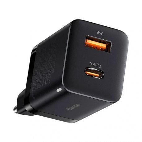 Зарядное устройство сетевое BASEUS Super Si Pro Quick Charger C+U 30W EU Black (CCSUPP-E01)