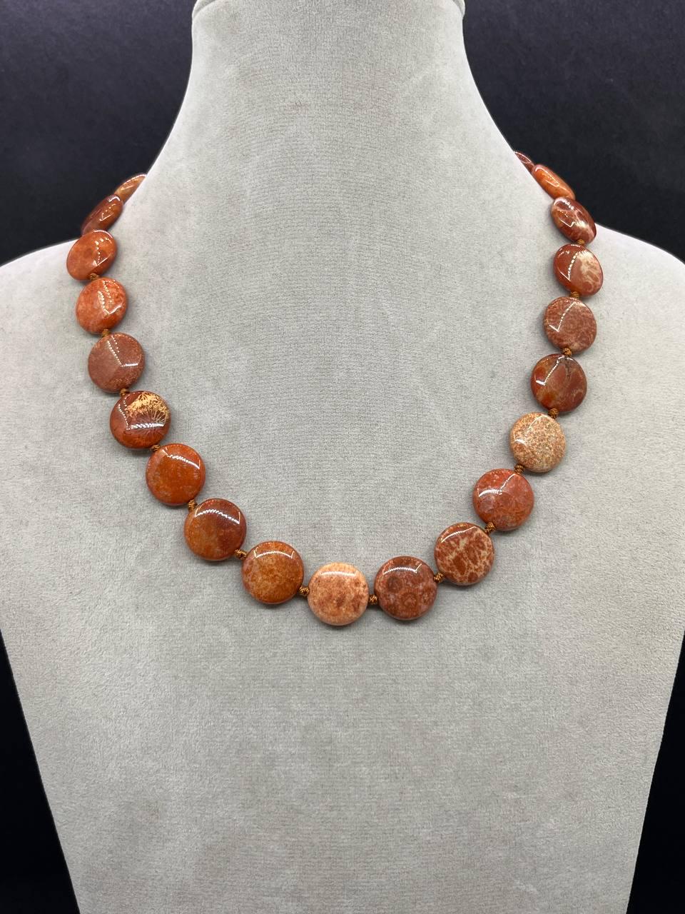 Бусы Коралл 44 см Коричневый (10542)