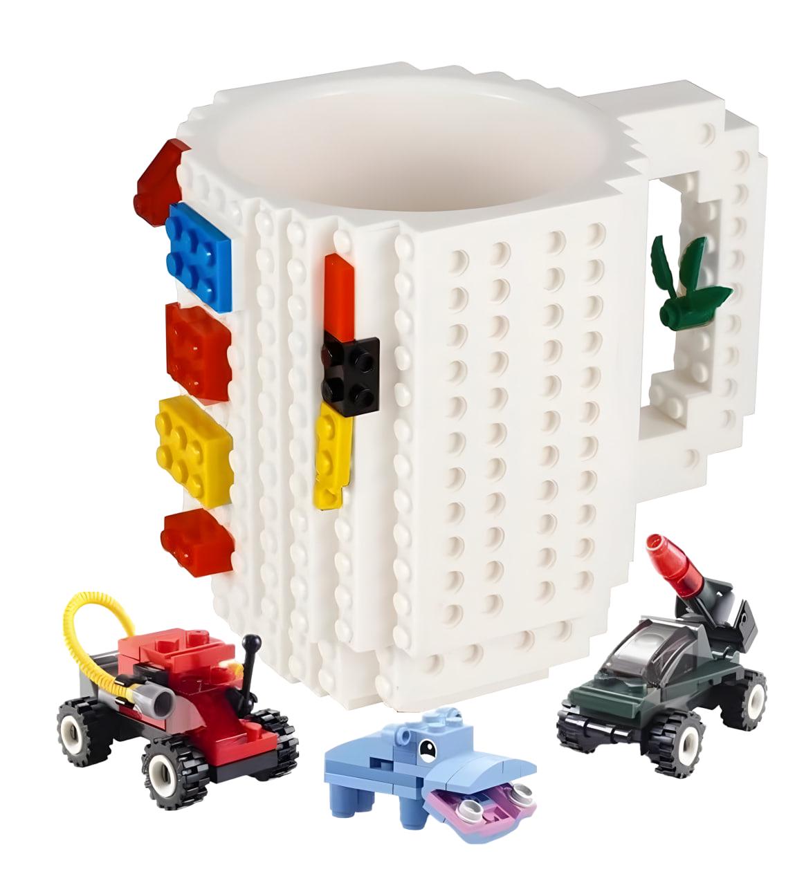 Чашка-конструктор для блоків 350 мл 14х10х13 см Білий (041-H)