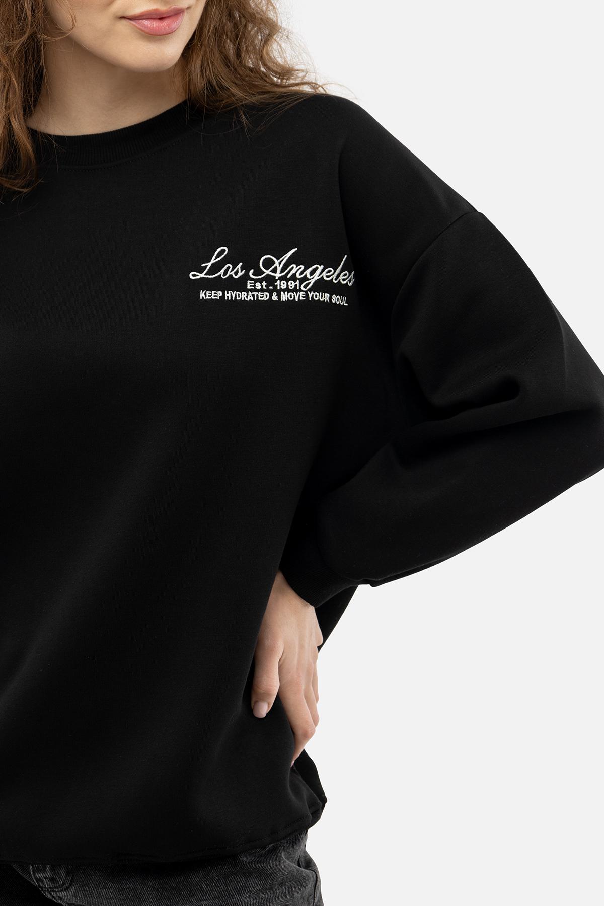 Свитшот женский ЦБ-00234311 р. 46 Черный (SKT000943723) - фото 3 Свитшот женский ЦБ-00234311 р. 46 Черный (SKT000943723) - фото 3