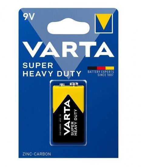 Батарейка Varta Super Heavy Duty zinc-carbon 6F22 (ERC-02022101411)