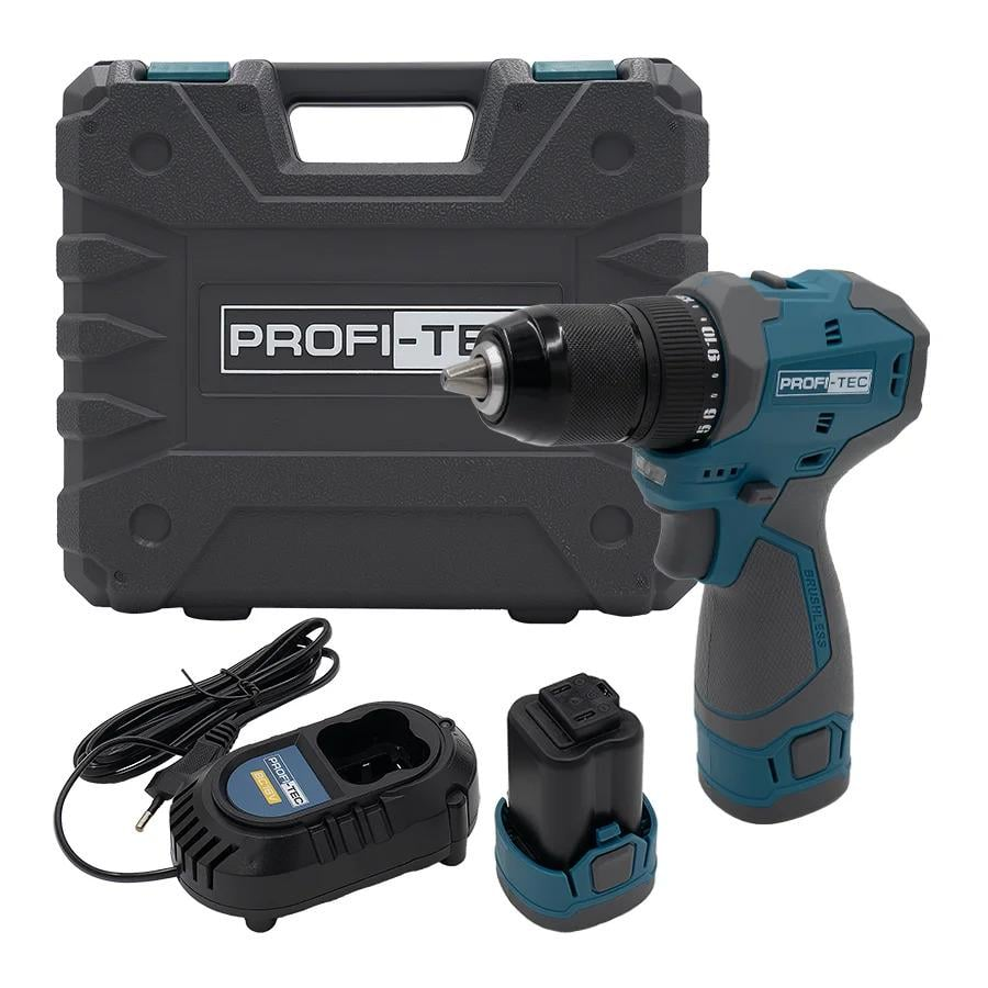 Шуруповерт аккумуляторный PROFI-TEC PPCD5516 с бесщеточным двигателем Синий (GR-06493) Шуруповерт аккумуляторный PROFI-TEC PPCD5516 с бесщеточным двигателем Синий (GR-06493)