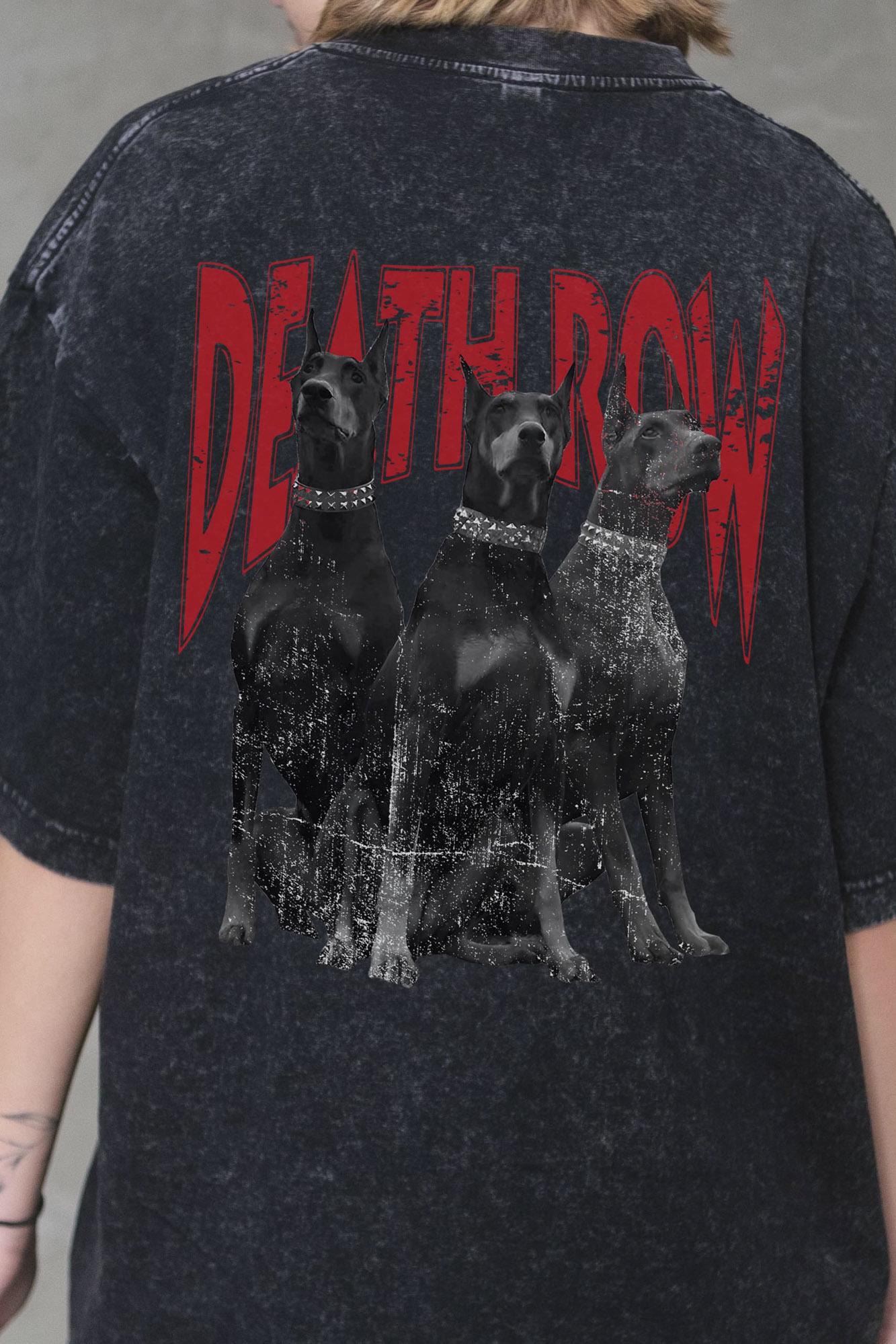 Футболка виварена Without Washed Оверсайз з принтом Deathrow S/M Black (S/M 8056134 8056135) - фото 6