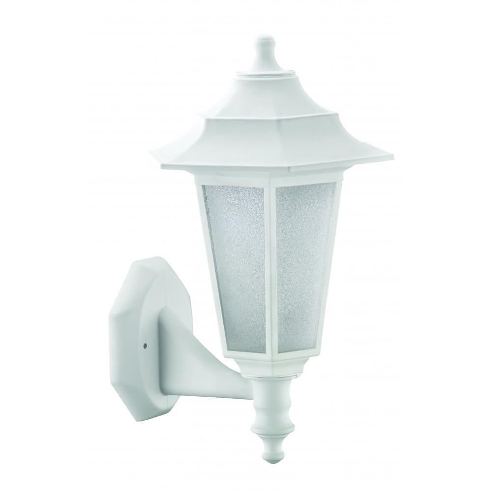 Садовый светильник настенный Flora с ножкой ударопрочный 40W E27 IP44 PC/PP Белый (28688788)