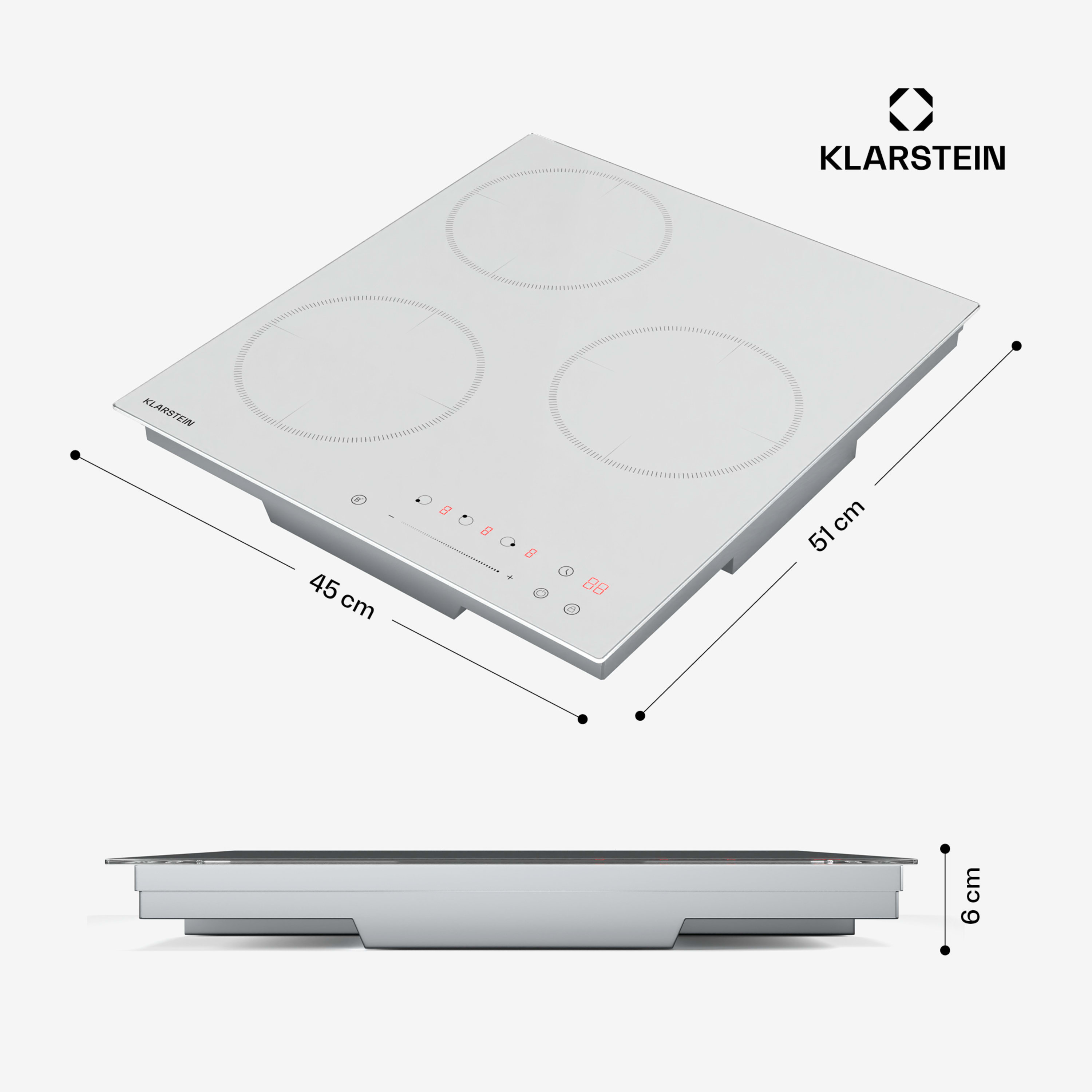 Индукционная плита Delicatessa 45 см 6600 Вт 3 зоны приготовления с таймером (10046343) - фото 6 Индукционная плита Delicatessa 45 см 6600 Вт 3 зоны приготовления с таймером (10046343) - фото 6