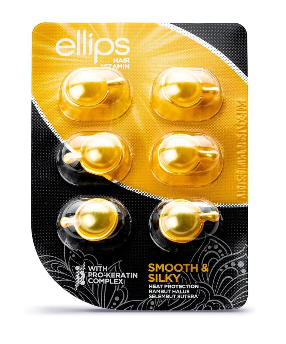 Витамины для волос Ellips Hair Vitamin Smooth and Silky безупречный шелк с кератиновым комплексом 1 мл 6 шт. (3)