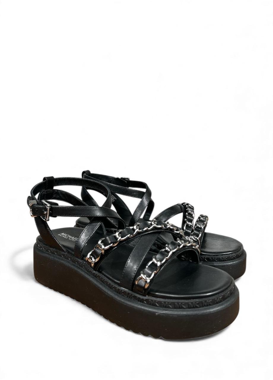 Жіночі сандалі Michael Kors Issi Flatform Leather/Curbed Chain р. 37,5 US 7M 24 см Чорний (40S3ISFS1L) Жіночі сандалі Michael Kors Issi Flatform Leather/Curbed Chain р. 37,5 US 7M 24 см Чорний (40S3ISFS1L)