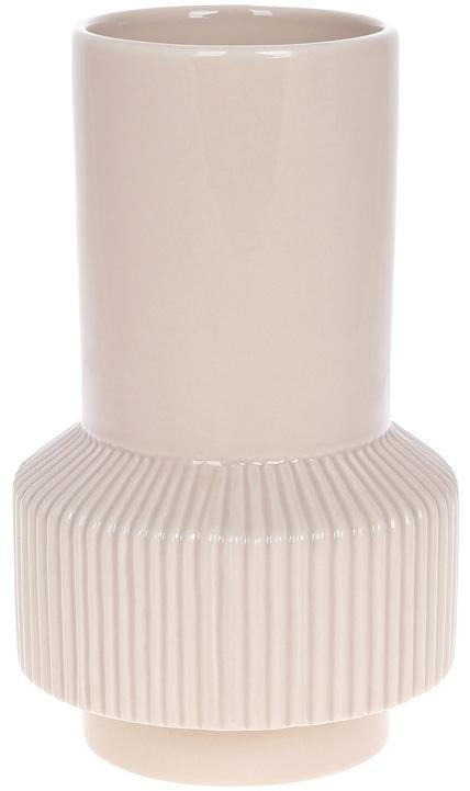 Ваза керамическая Stone Flower 13,6х13,6х22,2 см Бежевый