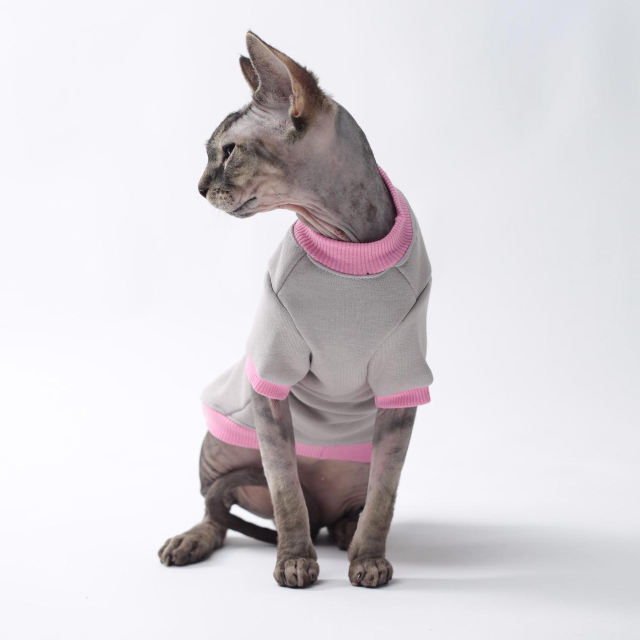 Кофта для кошек с рукавом Style Pets XL Pink (480XL) - фото 3