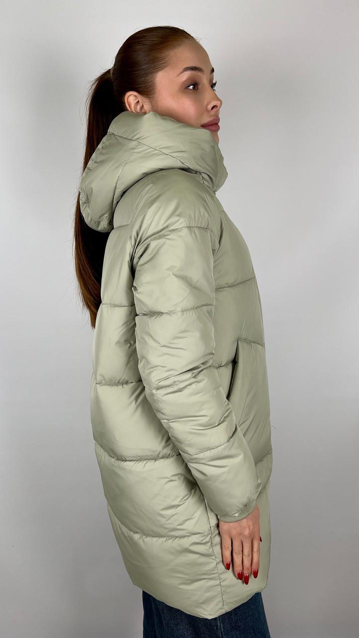 Куртка жіноча зимова р. 44 Зелений (#9066-11) - фото 5