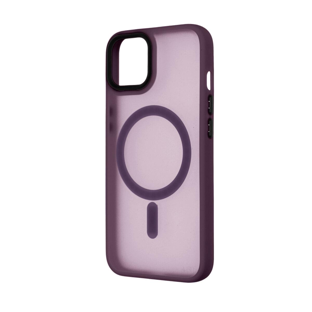 Противоударный чехол для Apple iPhone 14 Cosmic Magnetic Color HQ / Bordo