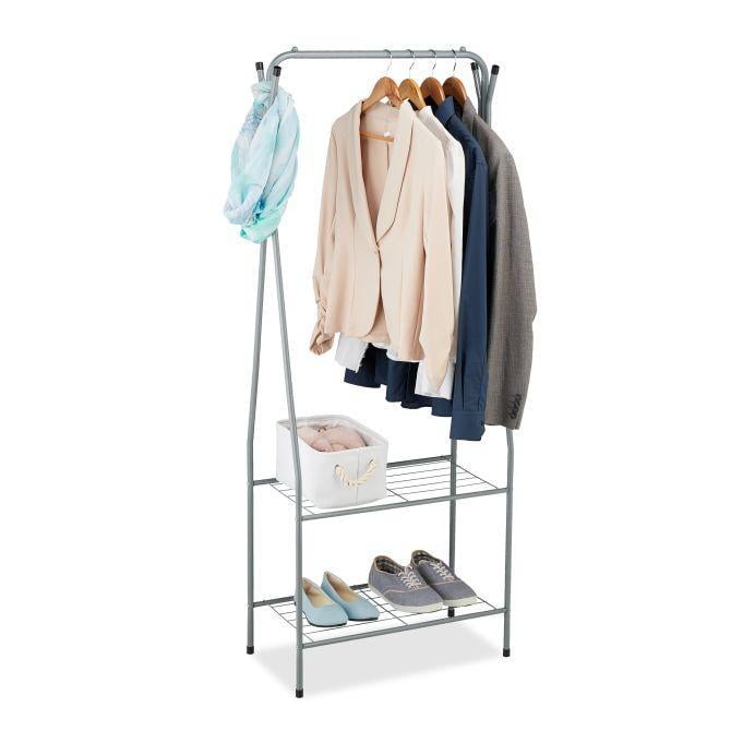 Вешалка для одежды Relaxdays на 2 полки 158x60x33 см (2242672368)