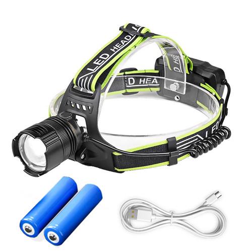 Фонарь налобный A16 LED PM10-TG 2x18650 индикация заряда ЗУ microUSB Zoom Box Laser White (2245500299)