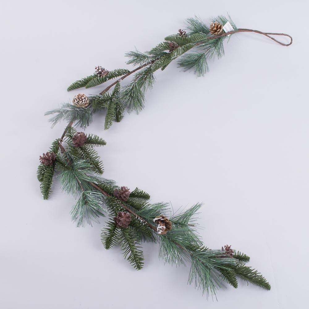 Гірлянда з литої пухової ялини з шишками 130 см (2917)