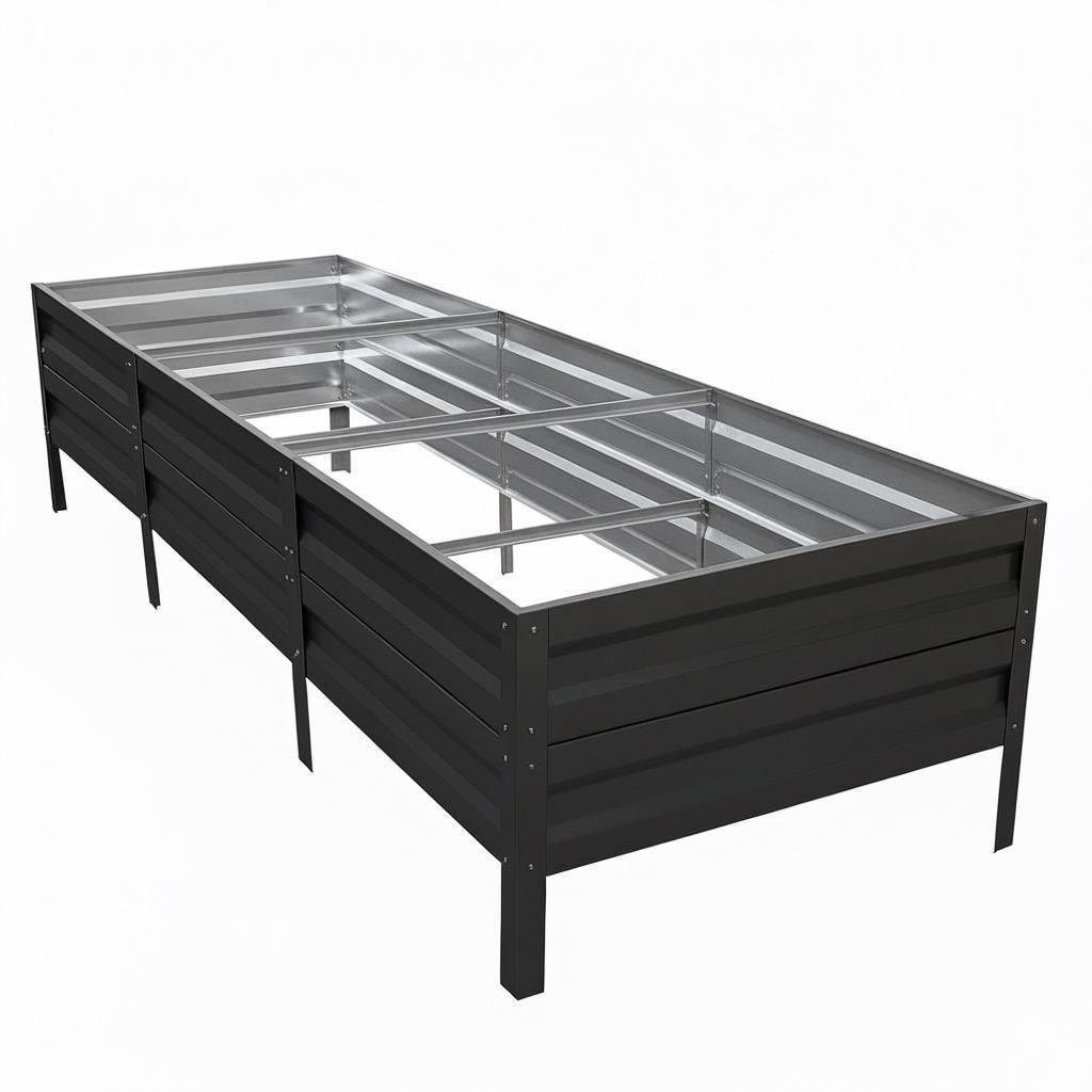 Грядка оцинкованная цинк 0,65 мм 3x1х0,4 м RAL9005 мат