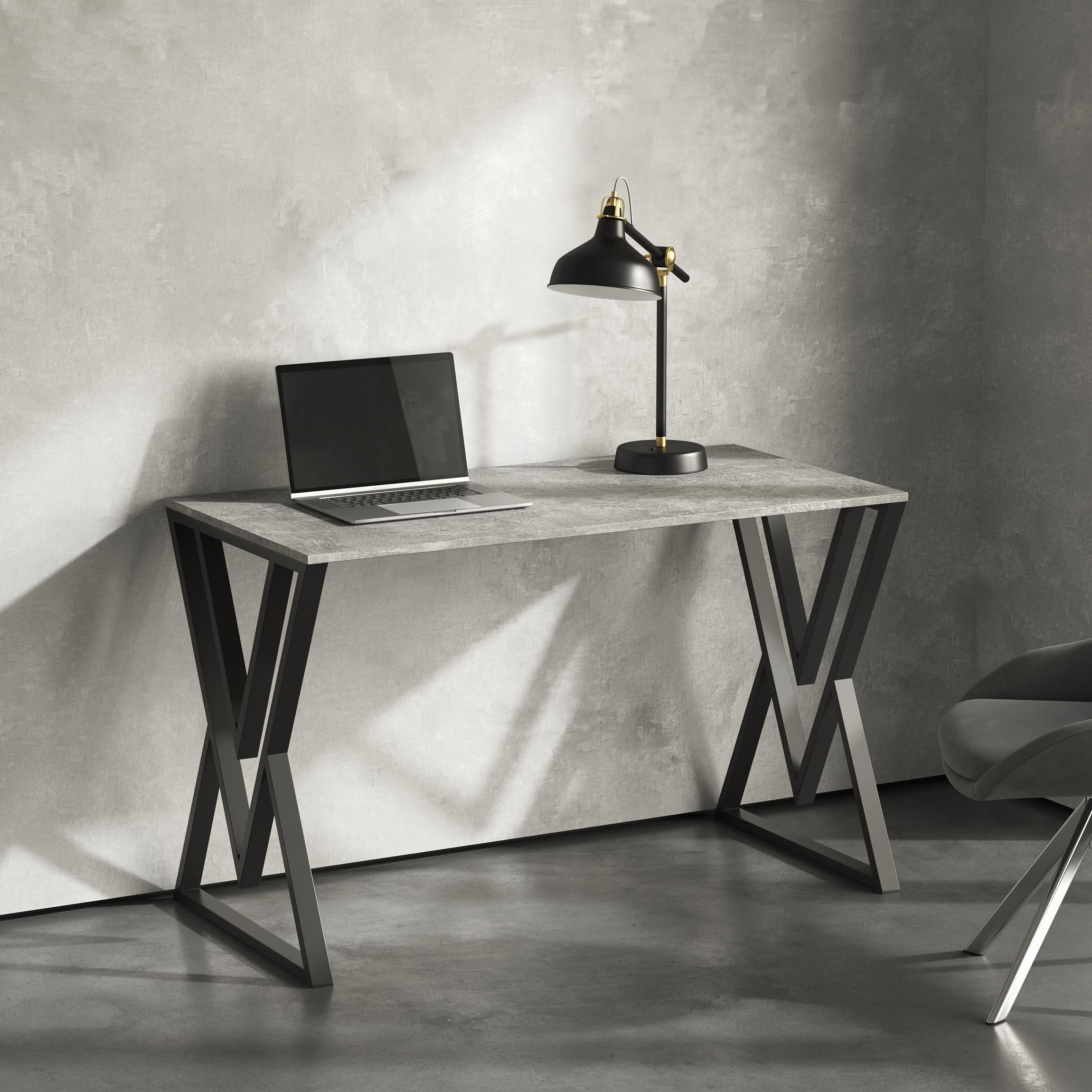 Стол письменный лофт Серия 13 1200х600х16 мм Бетон (24103925)