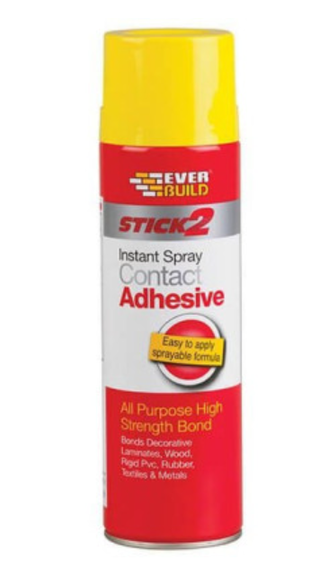 Клей контактный аэрозольный EVERBUILD STICK2 Spray Contact Adhesive 500 мл