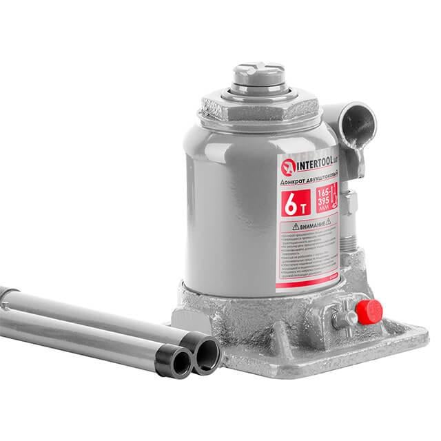 Домкрат стовпчик Intertool GT0033 2-х штоковий 6 т (10634305)