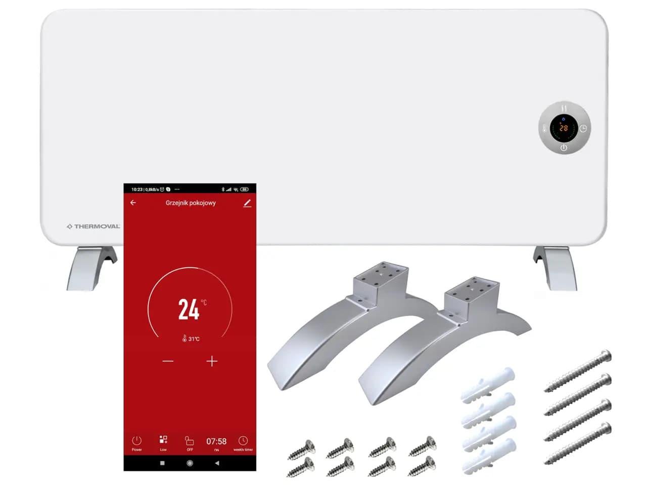 Конвектор електричний Termoval T19 2000 WiFi IP24 2 кВт Білий - фото 3