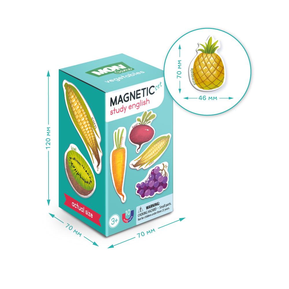 Игра развивающая магнитная детская Dodo Набор Магнитов Овощи 10 деталей - фото 5