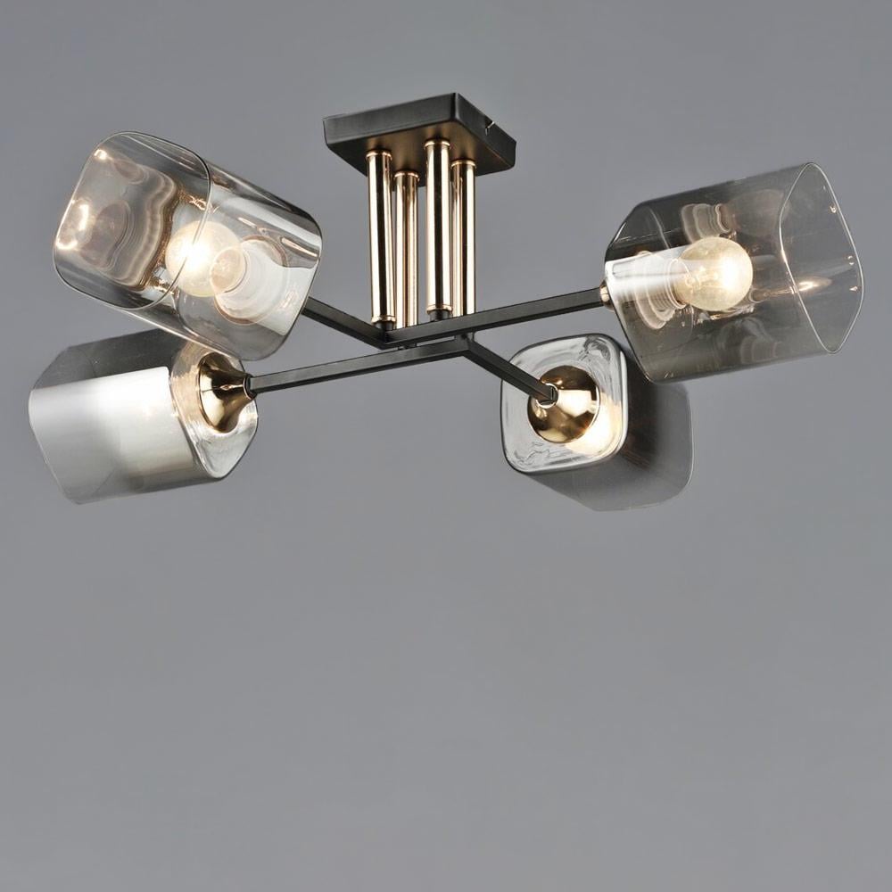 Люстра потолочная Light House SRS-20397/4 Черный/Золотой