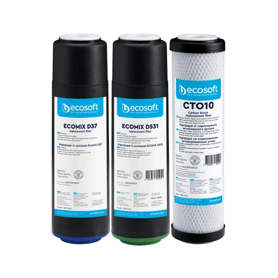 Улучшенный комплект картриджей Ecosoft для тройных фильтров (CRV3ECO) - фото 2 Улучшенный комплект картриджей Ecosoft для тройных фильтров (CRV3ECO) - фото 2
