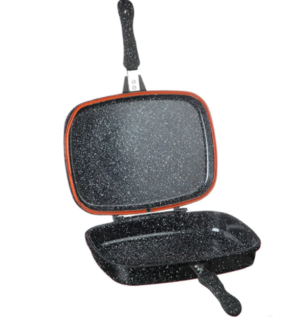 Сковорода A-Plus двостороння гриль з антипригарним покриттям 32 см Black