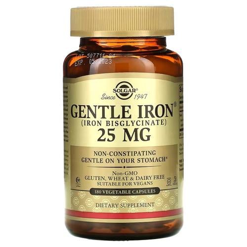 Железо Solgar Gentle Iron 25 мг 180 капс. (SOL-01250)