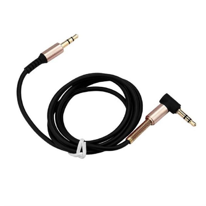 Кабель аудио MediaLab Aux боковой 3,5 мм-3,5 мм 2 pin 1 м Black (06616)