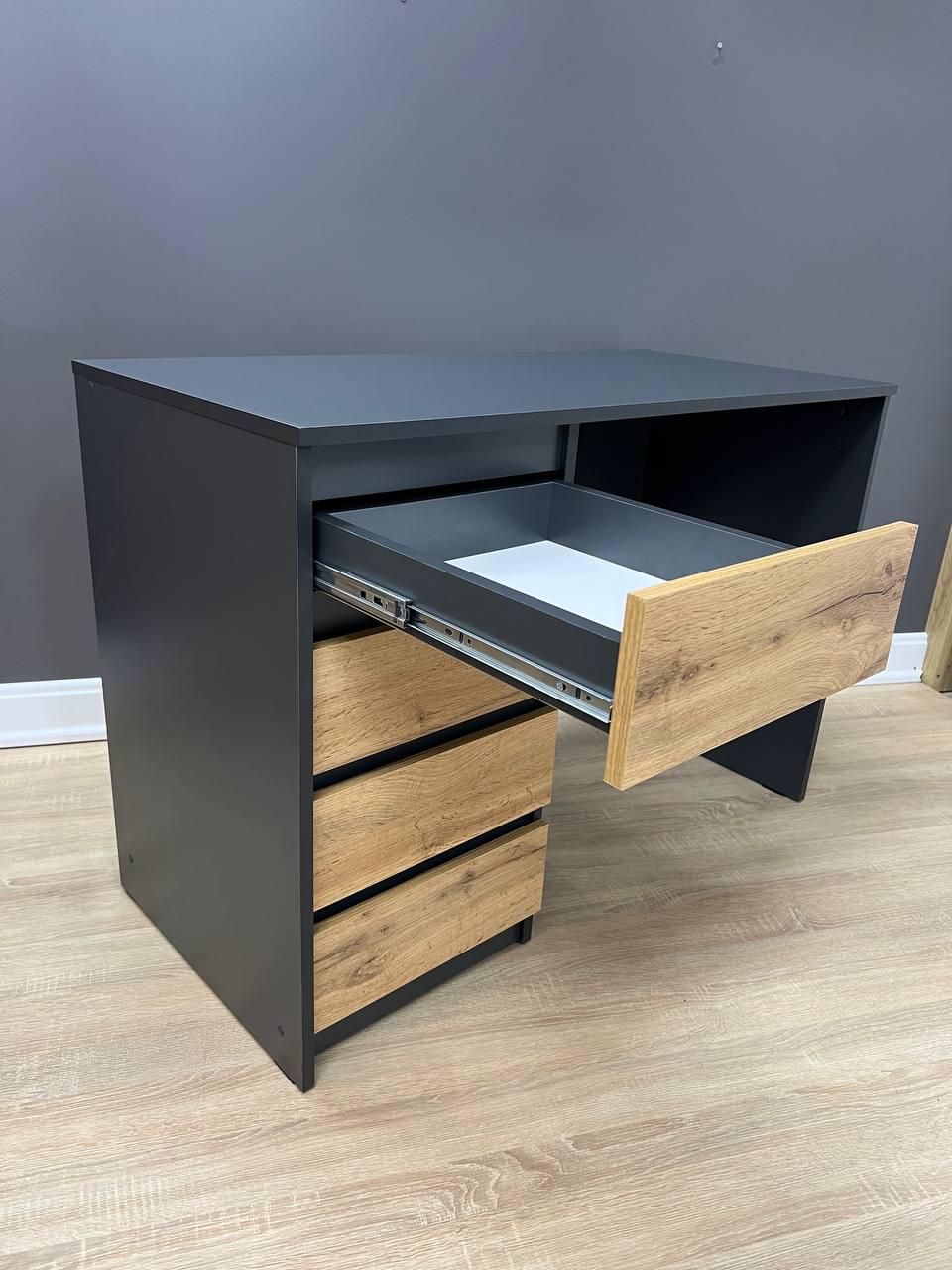 Стіл письмовий Арес лівий 1104х760х514 мм Антрацит/Дуб Аппалачі - фото 2 Стіл письмовий Арес лівий 1104х760х514 мм Антрацит/Дуб Аппалачі - фото 2